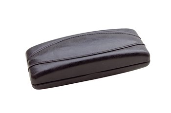 Plastic case M leather black