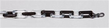 Brillenkette Kunststoff Kristal/schwarz cristal/noir