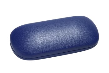 Metal case leather look blue