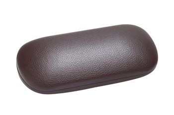Metal case leather look brow