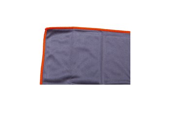 Microfiber 330g/y 20x20cm cloth grey & sewn orange