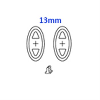 SiliconePads oval 13mm click pack of 100 pcs.