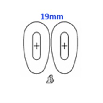 GlassPads oval 19mm click pack of 20 pcs.