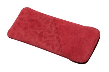Leather softcase M ORNAMENTO red