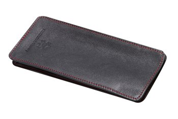 Leather Beef softcase M blac with different sewn